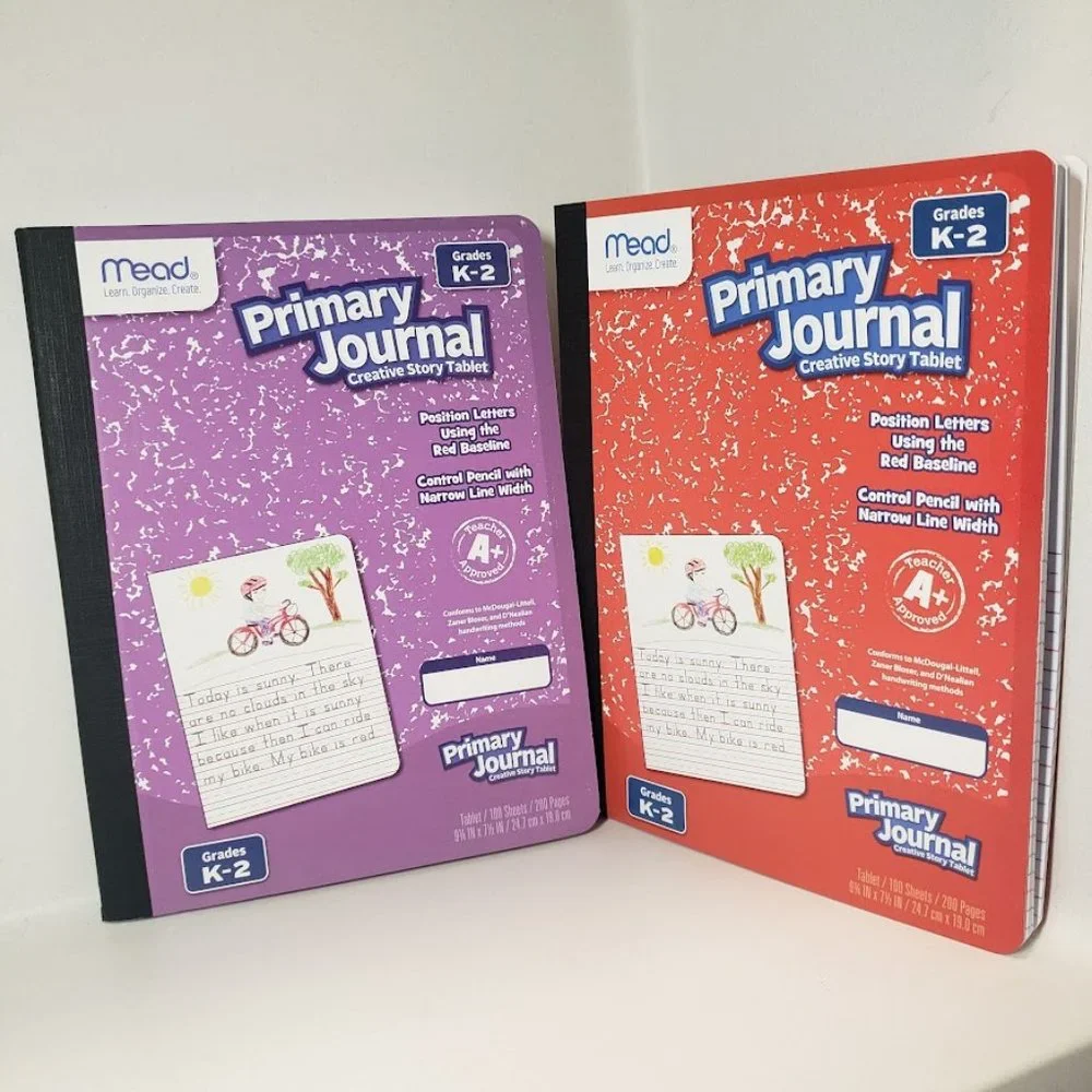 SET of 2 Journal Primary Composition Notebooks Notebook Writing School Supplies